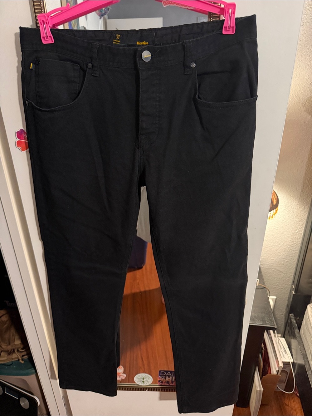 Katin Men's Black Straight-Leg button up jeans